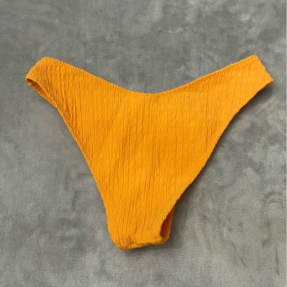 NEW! Montce Mari scrunch lulu zig-zag stitch bikini bottoms mango 27836 - Picture 4 of 7